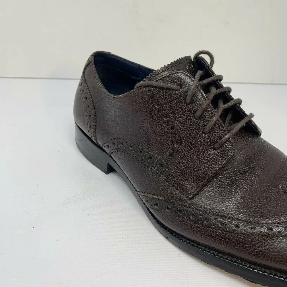 Cole Haan Benton MDL Wing II Derby Chocolate Grain Leather Mens Size 8.5 M